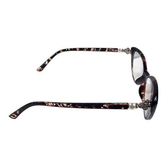 Mare Azzuro Eyeglasses KX002 52/17 135 CZ FRAMES ONLY Tortoise Shell Brown Pearl - Picture 2 of 7